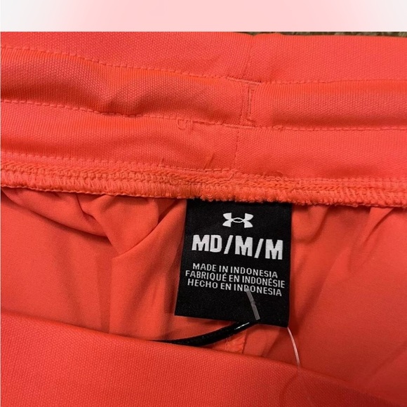 Under Armour Athletic Activewear Shorts, Orange Color, Men’s Size M - Picture 5 of 6